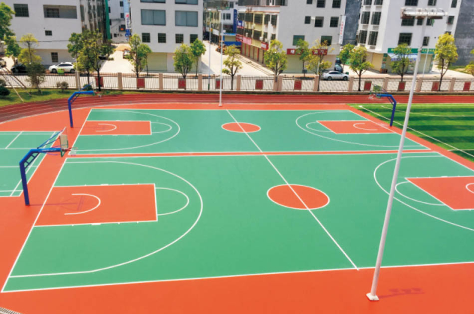 河源市源城区公园西小学硅PU篮球场